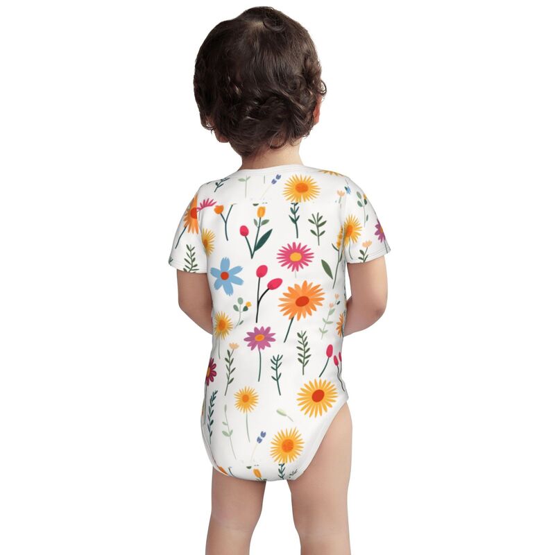 Huglittle Floral Whimsy Baby Bodysuit - Nature-Inspired Design