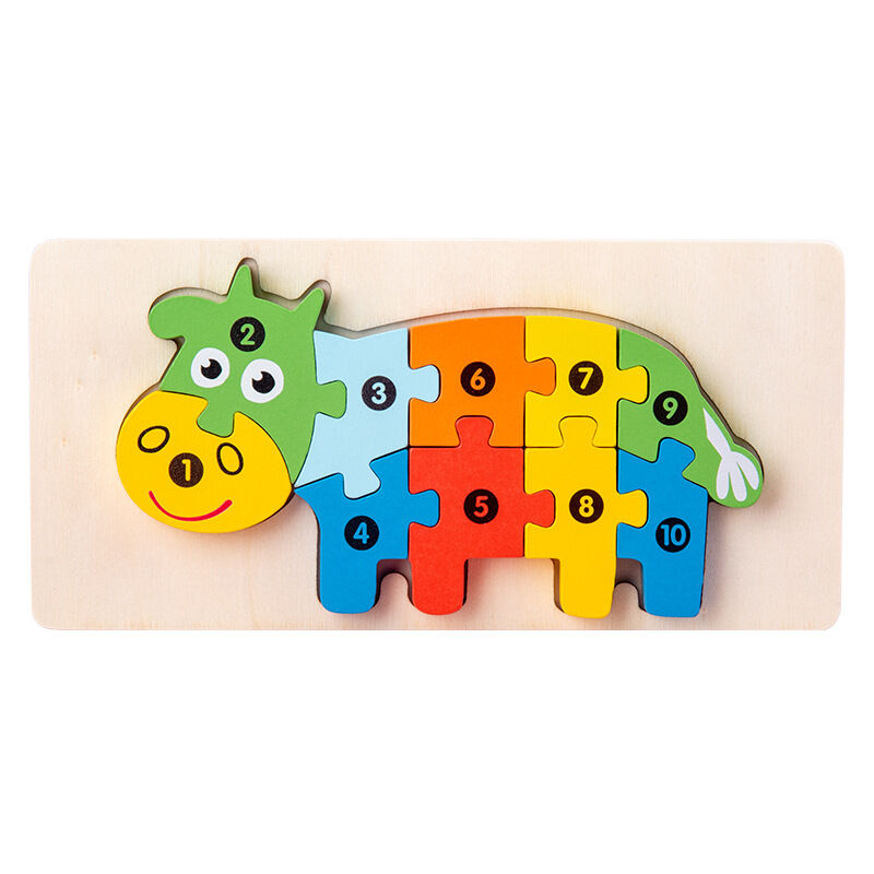 Imaginative Play Wooden Puzzle Blocks: Explore the Animal Kingdom