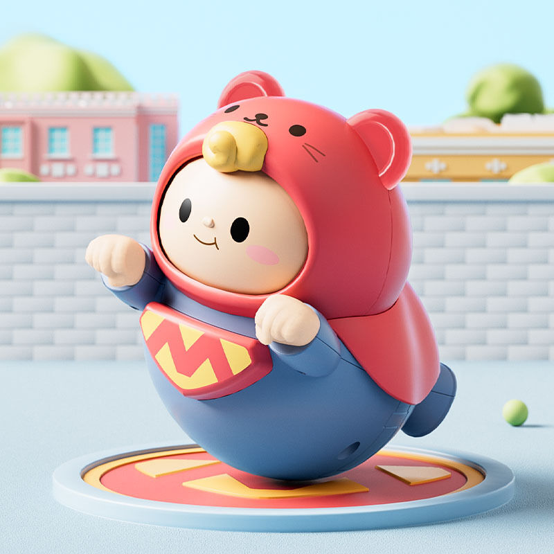 Superhero Wobble Toy: Adorable Silicone-Eared Companion