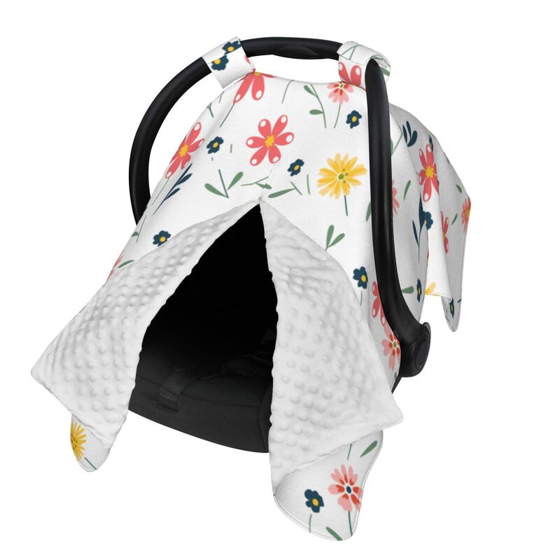 HugLittle Floral Car Seat Canopy & Nursing Cover - Kid-Friendly Design