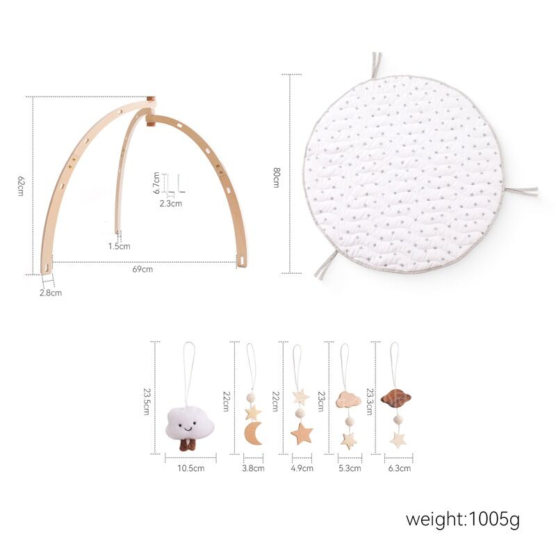 Wooden Newborn Fitness Rack: Infant Activity Triangle