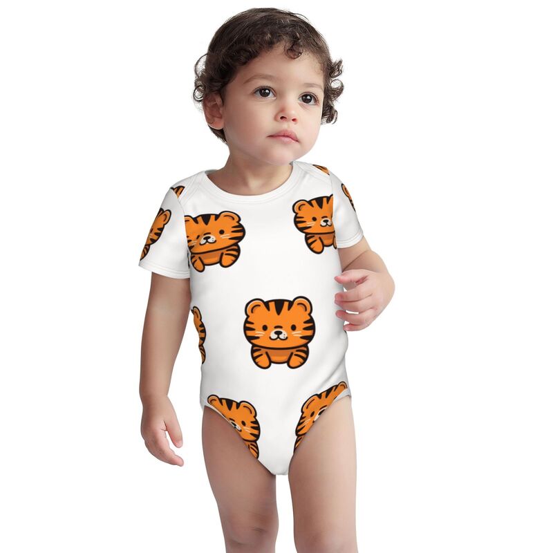 HugLittle Kawaii Tiger Short-Sleeve Baby Bodysuit