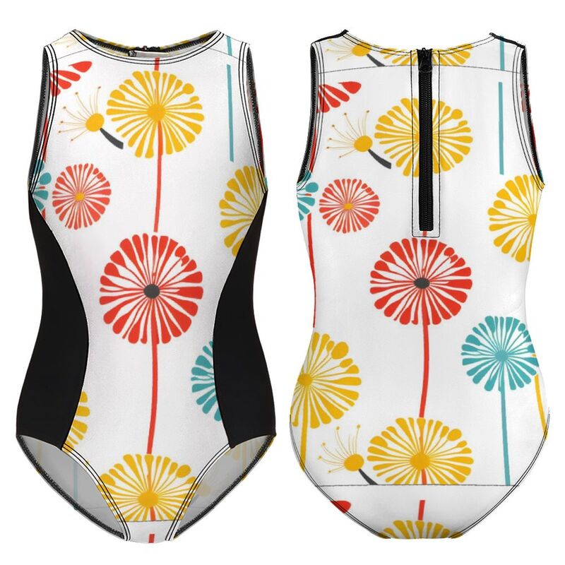 Huglittle Girls' Dandelion Journey One-Piece Swimsuit for Playful Imagination