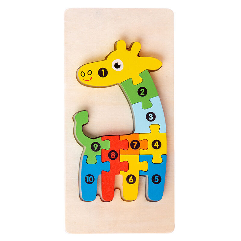 Imaginative Play Wooden Puzzle Blocks: Explore the Animal Kingdom