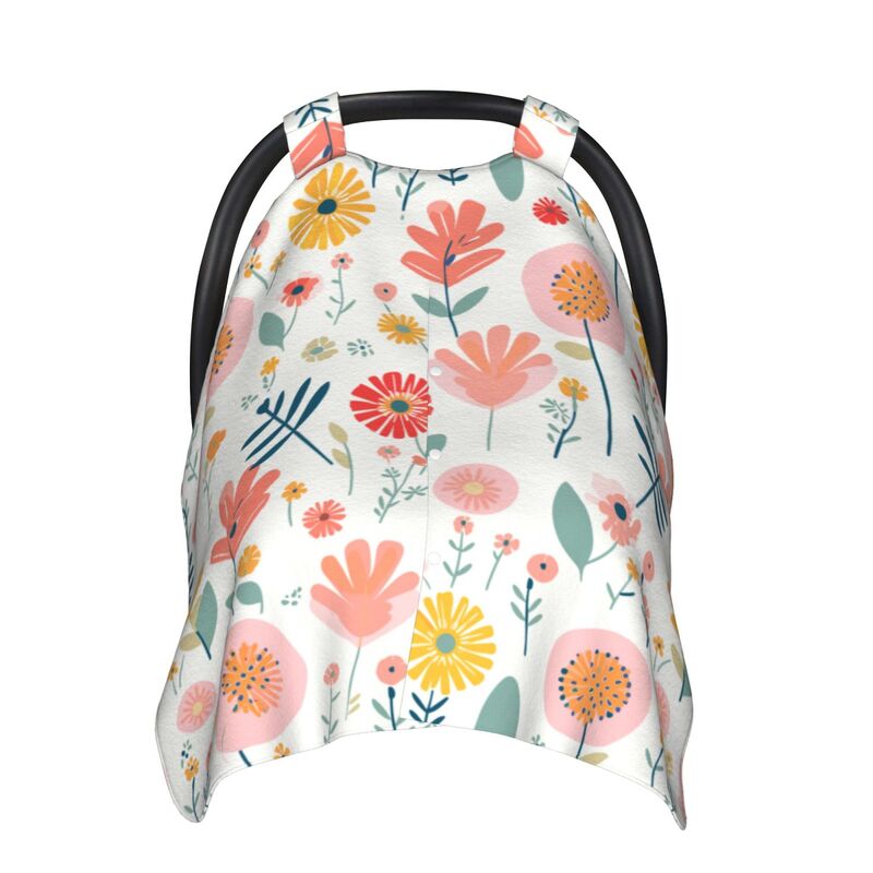 Huglittle Dual-Use Car Seat Canopy & Nursing Cover - Pastel Garden