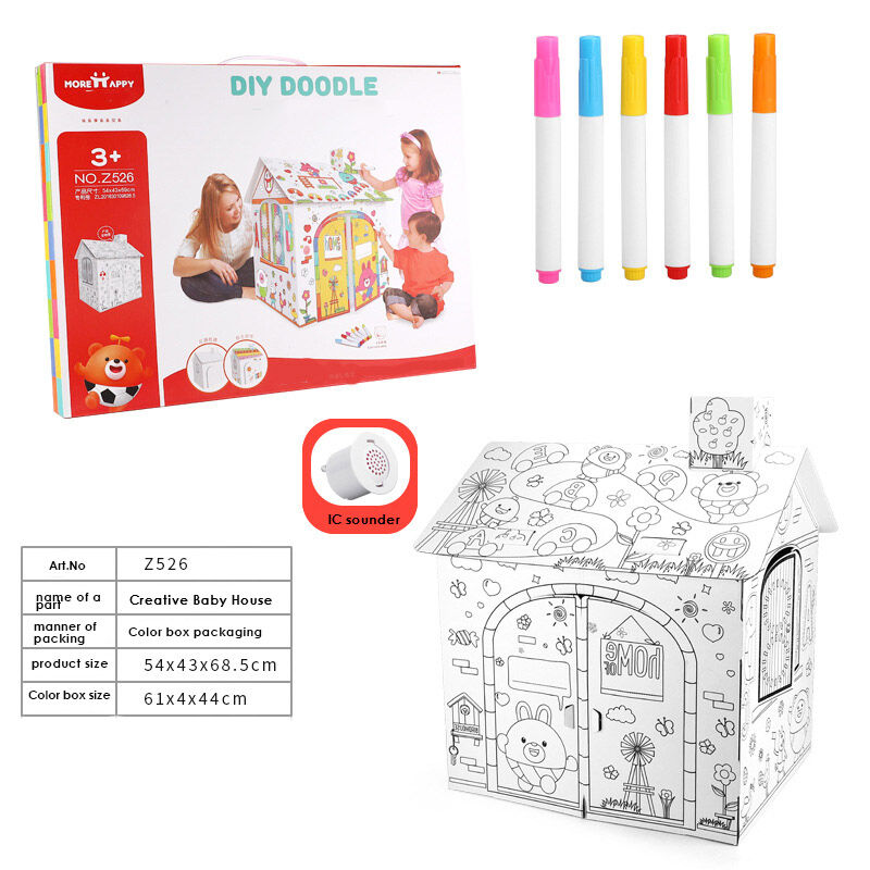 3D DIY House Graffiti Kit - Nurture Your Child's Creativity Huglittle