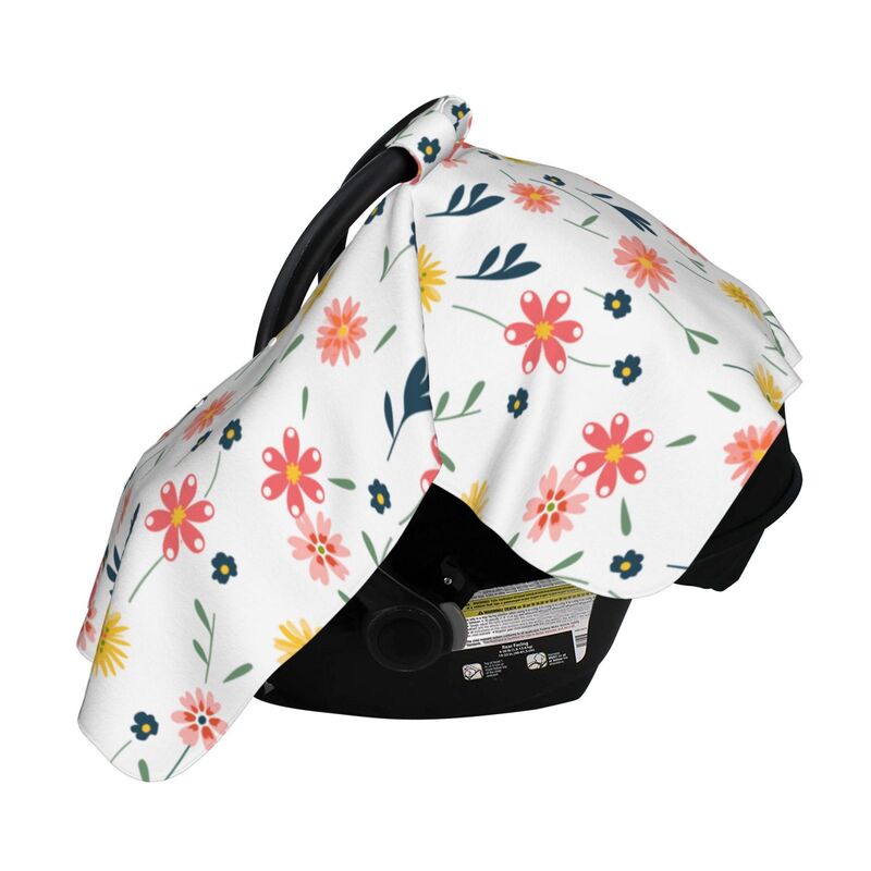 HugLittle Floral Car Seat Canopy & Nursing Cover - Kid-Friendly Design