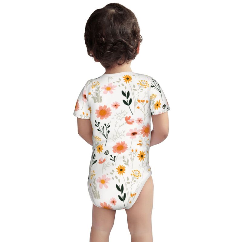 Huglittle Enchanted Garden Baby Bodysuit - Soft Pink & Amber