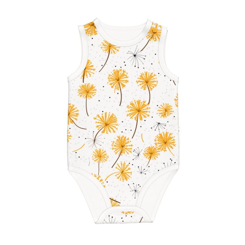 Huglittle Organic Dandelion Daisy Baby Bodysuit