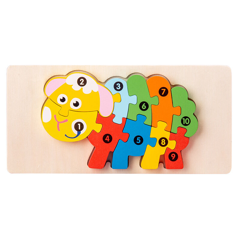 Imaginative Play Wooden Puzzle Blocks: Explore the Animal Kingdom