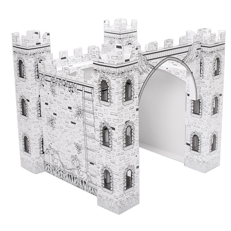 Doodle Castle Creative DIY Cardboard Playhouse - Children's Early Education Huglittle