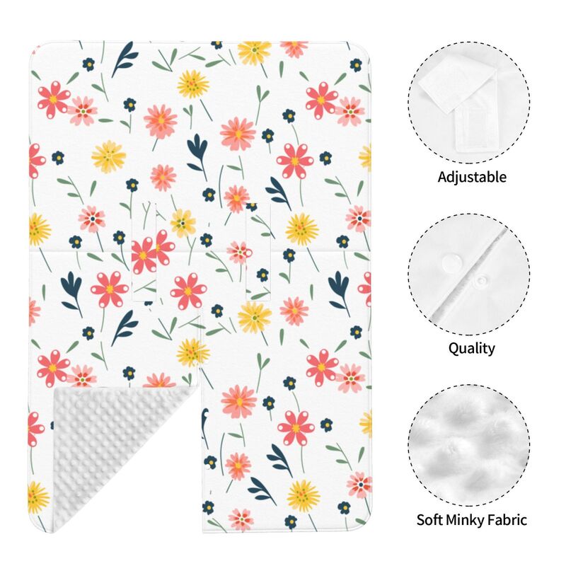 HugLittle Floral Car Seat Canopy & Nursing Cover - Kid-Friendly Design