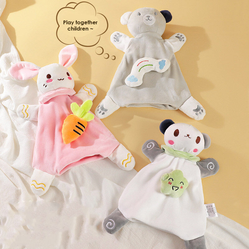 Soft Plush Baby Security Blanket - Cartoon Toy for Infants and Toddlers