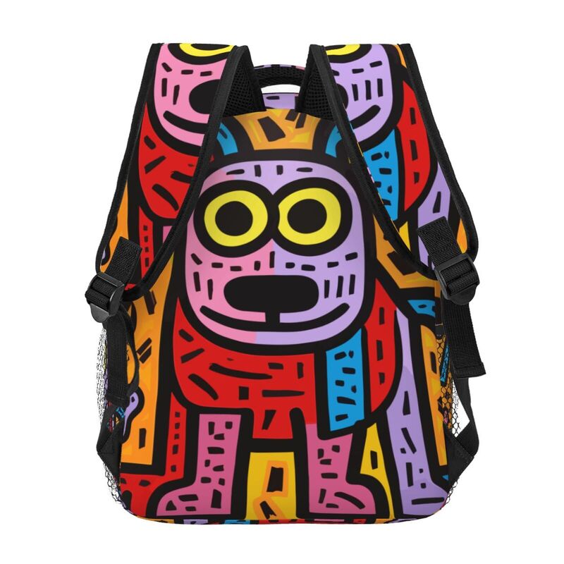 HugLittle Vibrant Neo-Pop Dog Design Casual Backpack for Kids