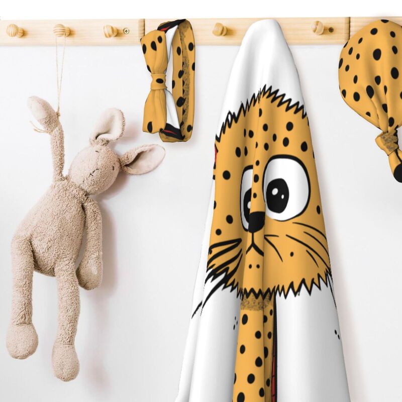 HugLittle Cheetah Baby Beanie, Headband & Swaddle Set