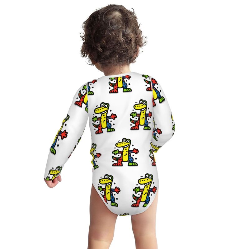 Huglittle Vibrant Crocodile Baby Long-Sleeve Bodysuit