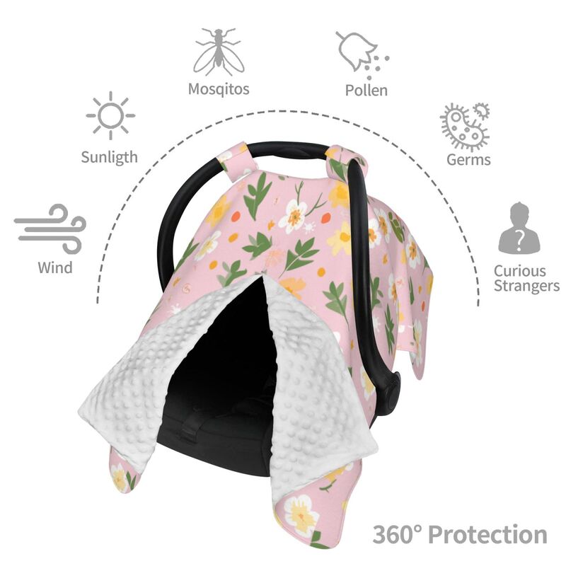 Huglittle 2-in-1 Car Seat Canopy & Nursing Cover - Meadow Whimsy