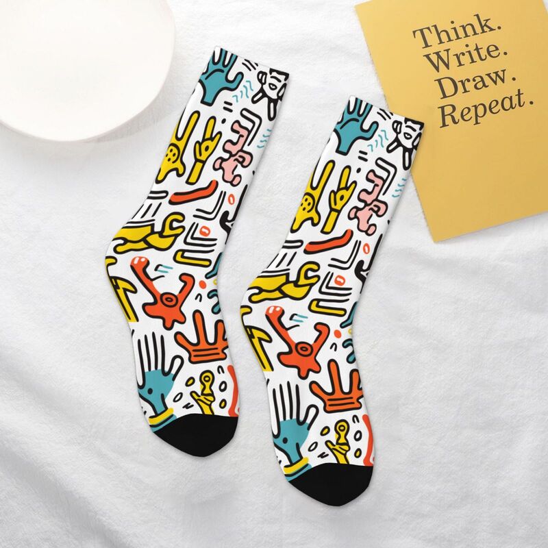 Huglittle Vibrant Creative Fingerprint Footprint Children's Socks