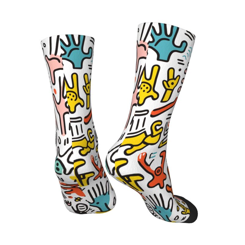 Huglittle Vibrant Creative Fingerprint Footprint Children's Socks