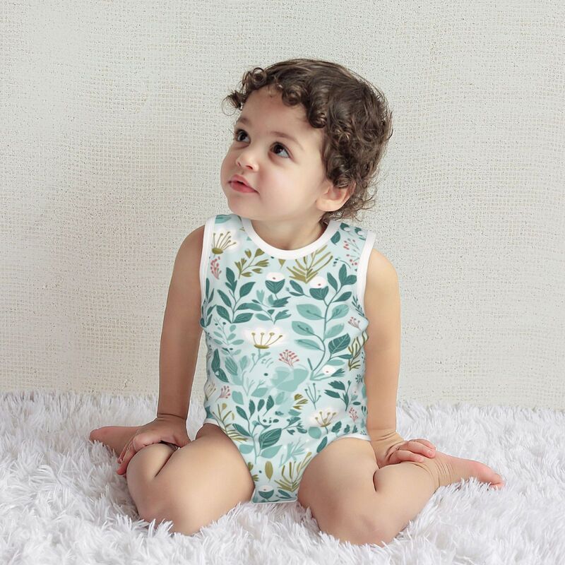 Huglittle Whimsical Forest Baby Sleeveless Bodysuit