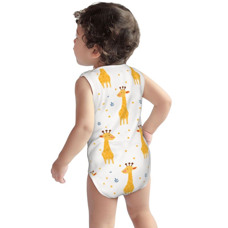 Huglittle Giraffe Baby Bodysuit - Whimsical & Sleeveless