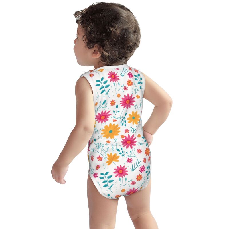 HugLittle Floral Embrace Sleeveless Baby Bodysuit