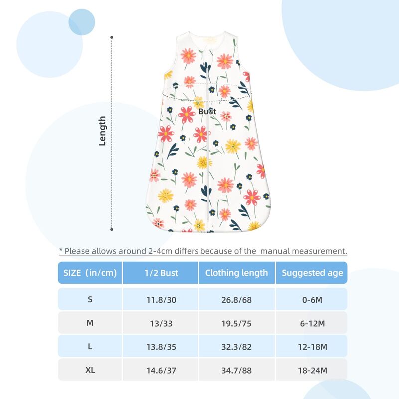HugLittle Floral Dream Baby Sleep Sack - Sleeveless