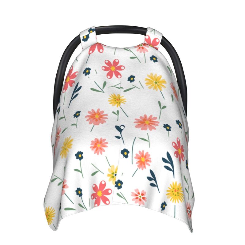 HugLittle Floral Car Seat Canopy & Nursing Cover - Kid-Friendly Design