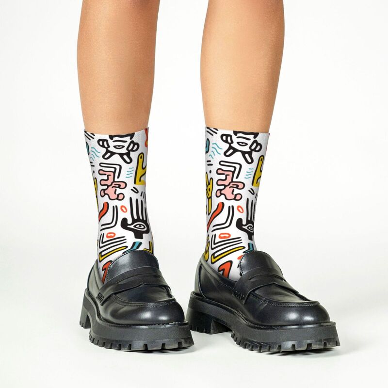 Huglittle Vibrant Creative Fingerprint Footprint Children's Socks