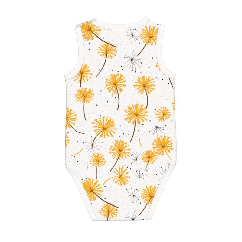 Huglittle Organic Dandelion Daisy Baby Bodysuit