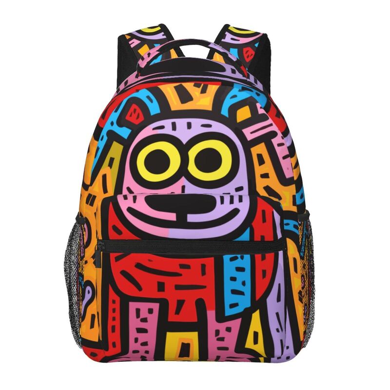 HugLittle Vibrant Neo-Pop Dog Design Casual Backpack for Kids