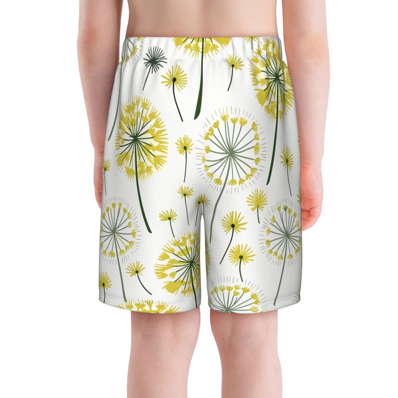 Huglittle Whimsical Dandelion Pattern Teen Beach Trunks - Foster Creativity and Exploration