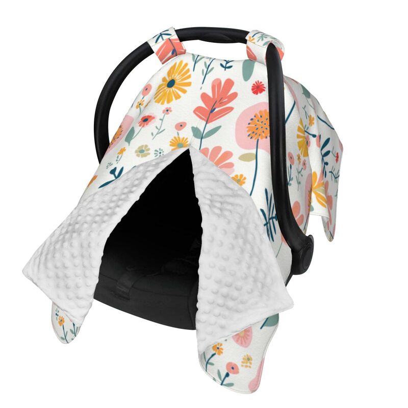 Huglittle Dual-Use Car Seat Canopy & Nursing Cover - Pastel Garden