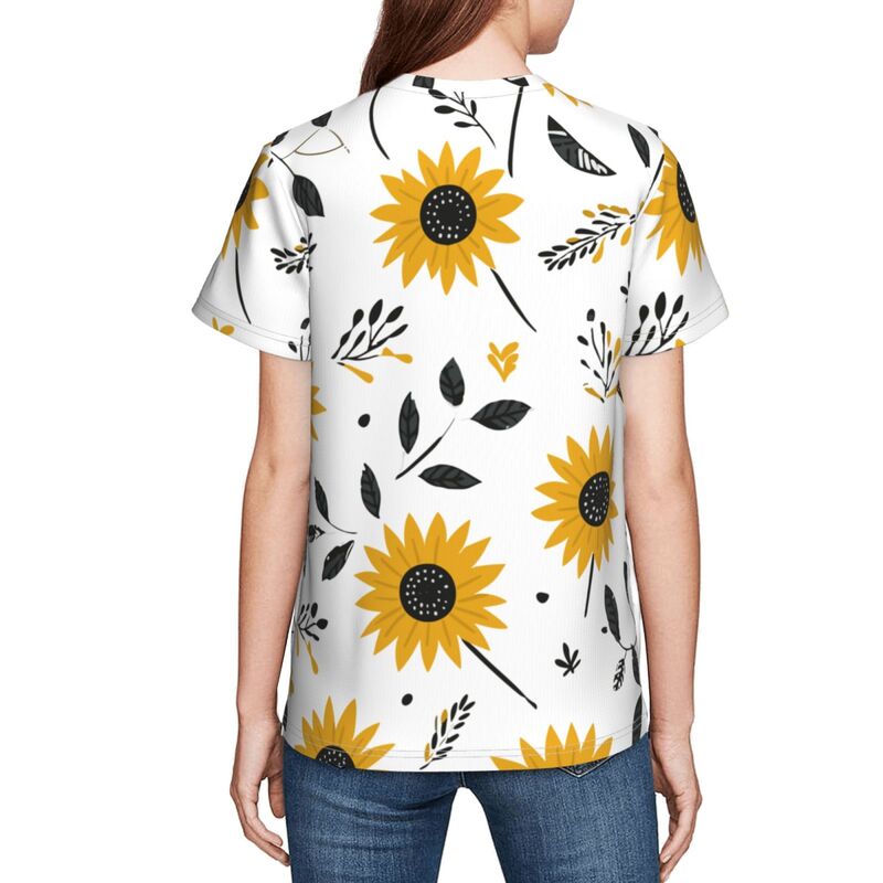 Huglittle Youth Short Sleeve T-Shirt: Sunflower Folk Tale Design for Creative Exploration