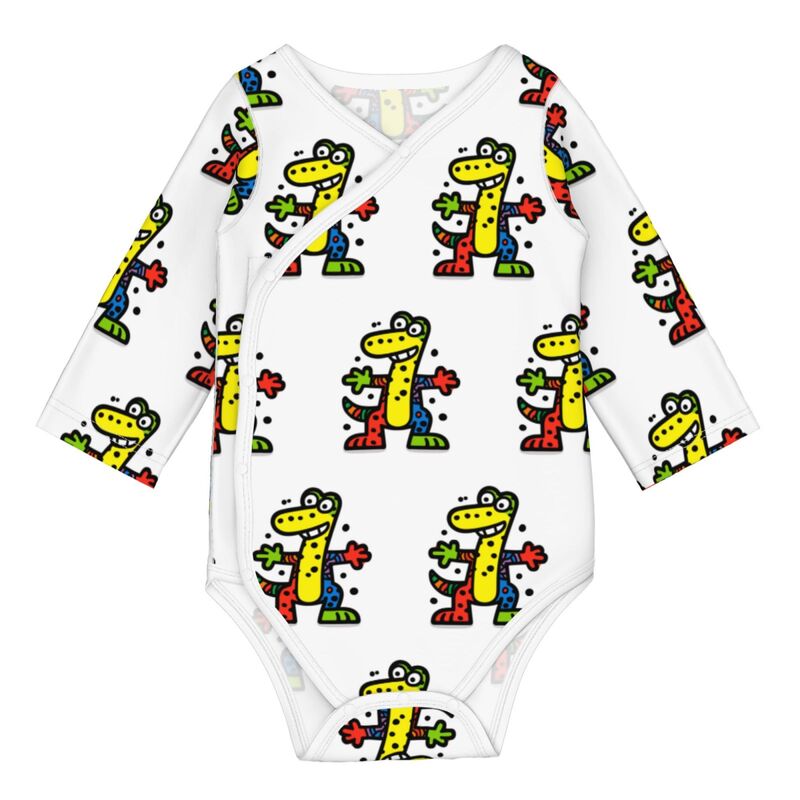 Huglittle Vibrant Crocodile Baby Long-Sleeve Bodysuit
