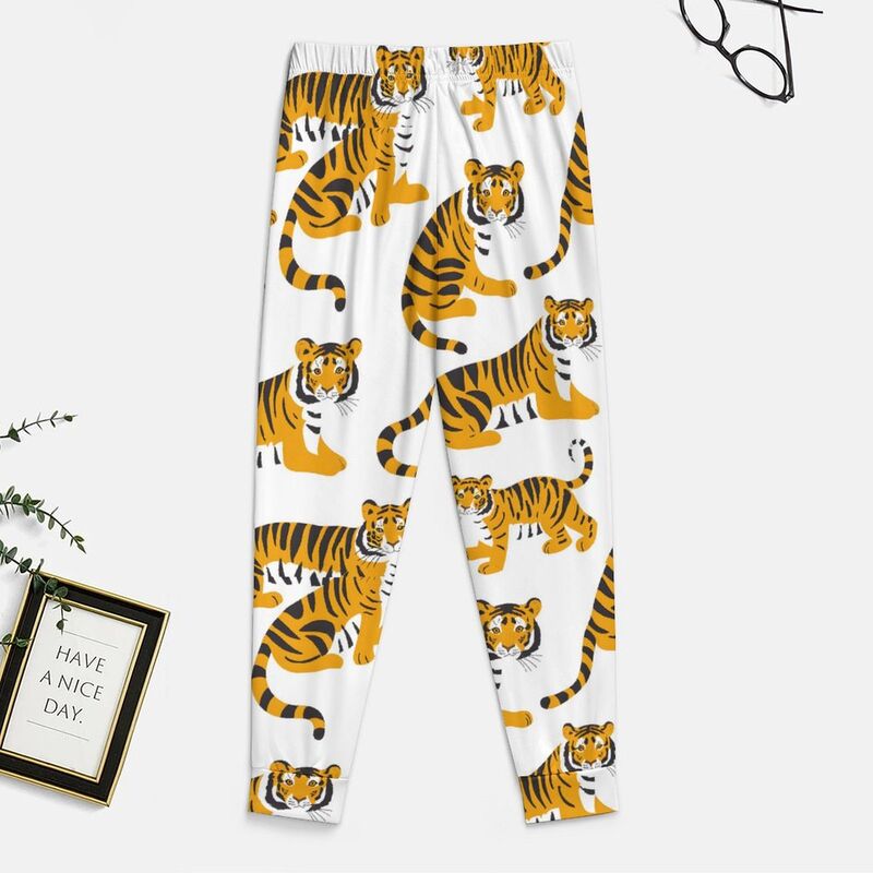 HugLittle Playful Tiger Pattern Children's Pajamas - Spark Imagination and Creativity