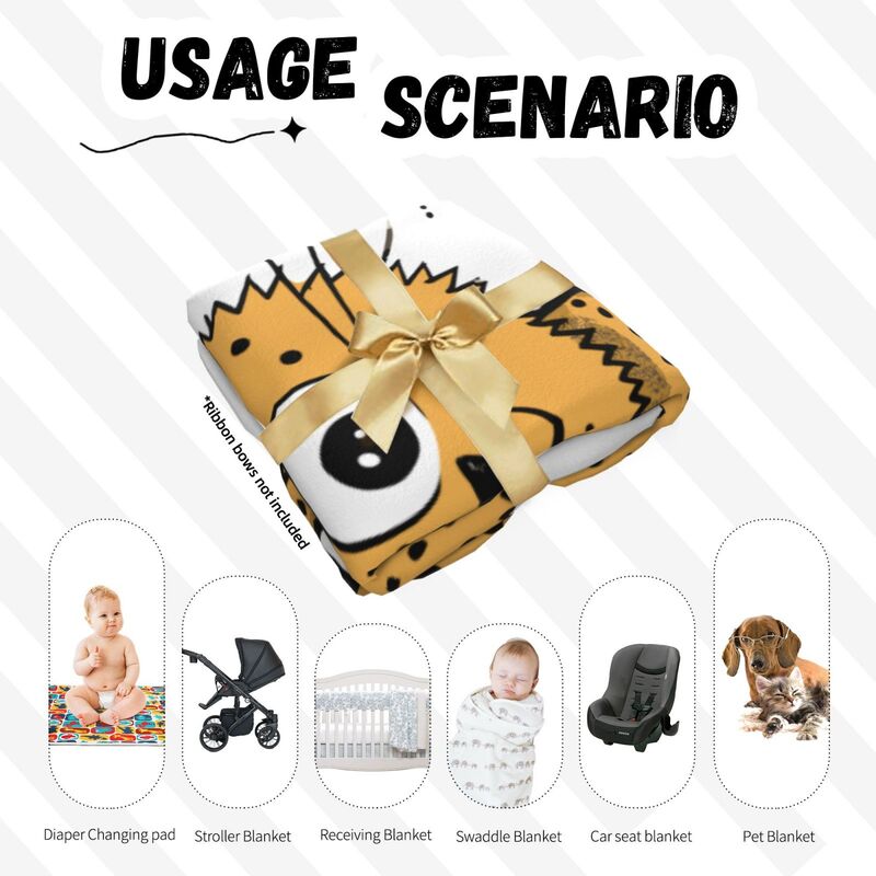 HugLittle Cheetah Baby Beanie, Headband & Swaddle Set
