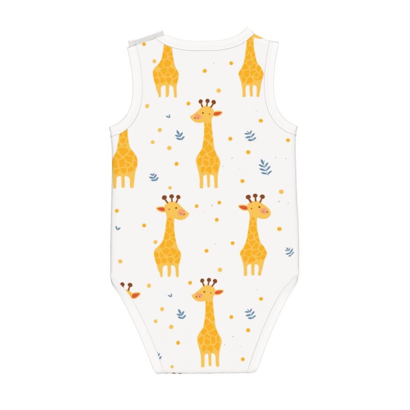 Huglittle Giraffe Baby Bodysuit - Whimsical & Sleeveless