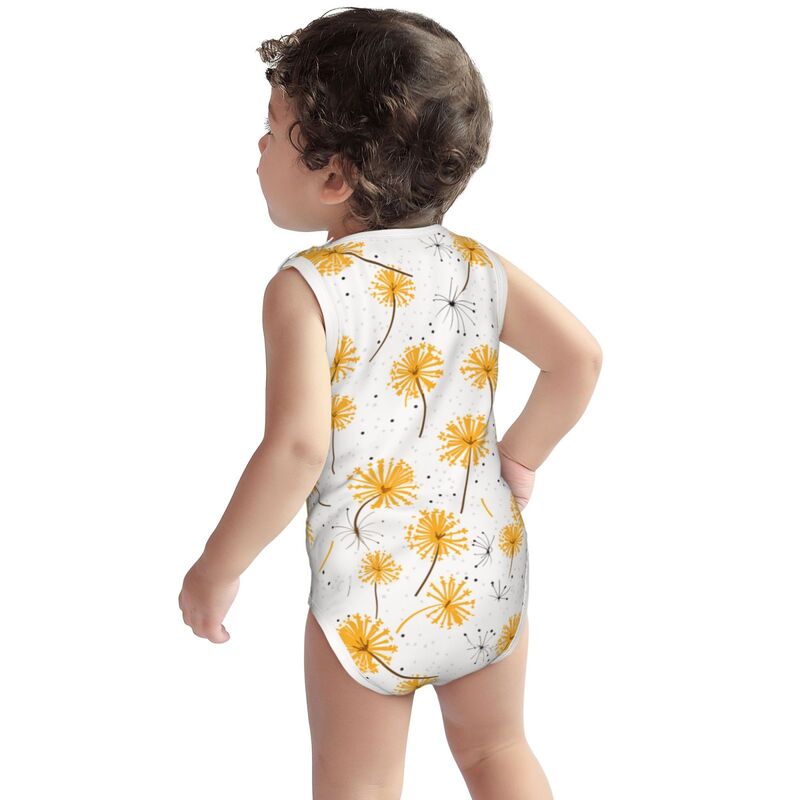 Huglittle Organic Dandelion Daisy Baby Bodysuit