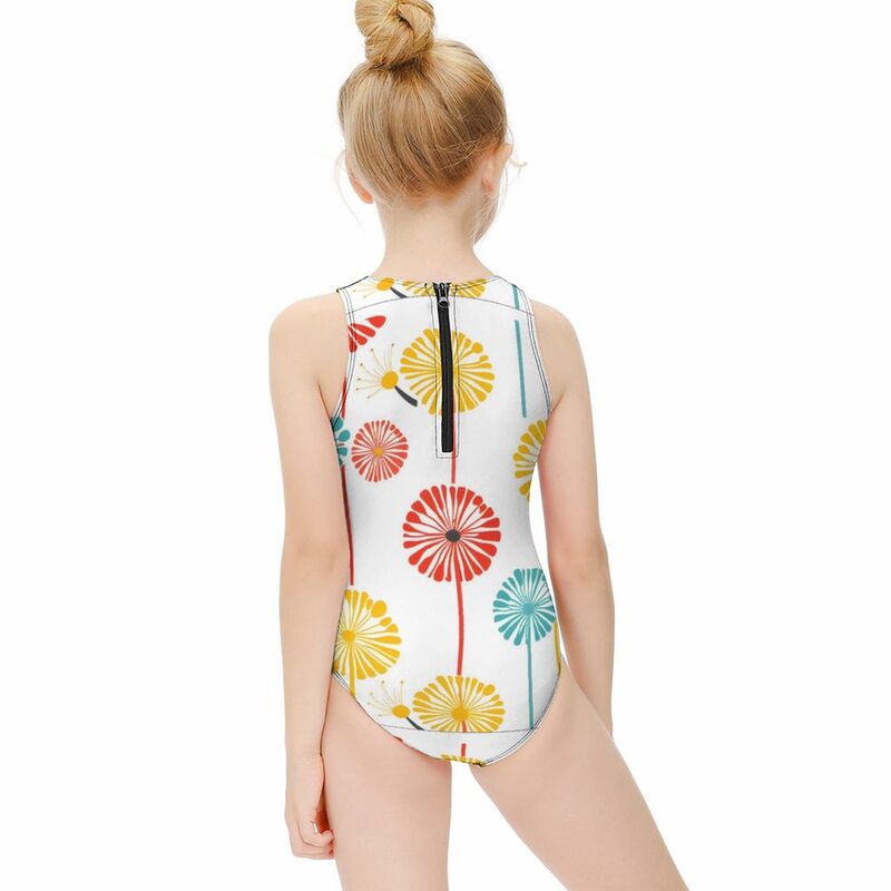 Huglittle Girls' Dandelion Journey One-Piece Swimsuit for Playful Imagination