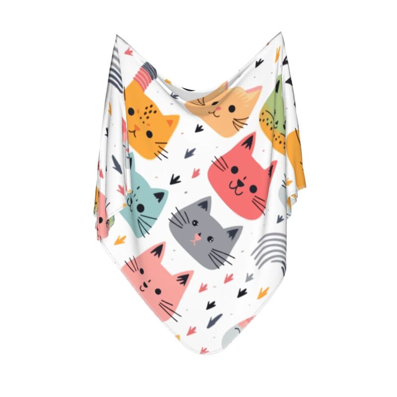 HugLittle Whimsical Cat Swaddle Blanket for Newborns