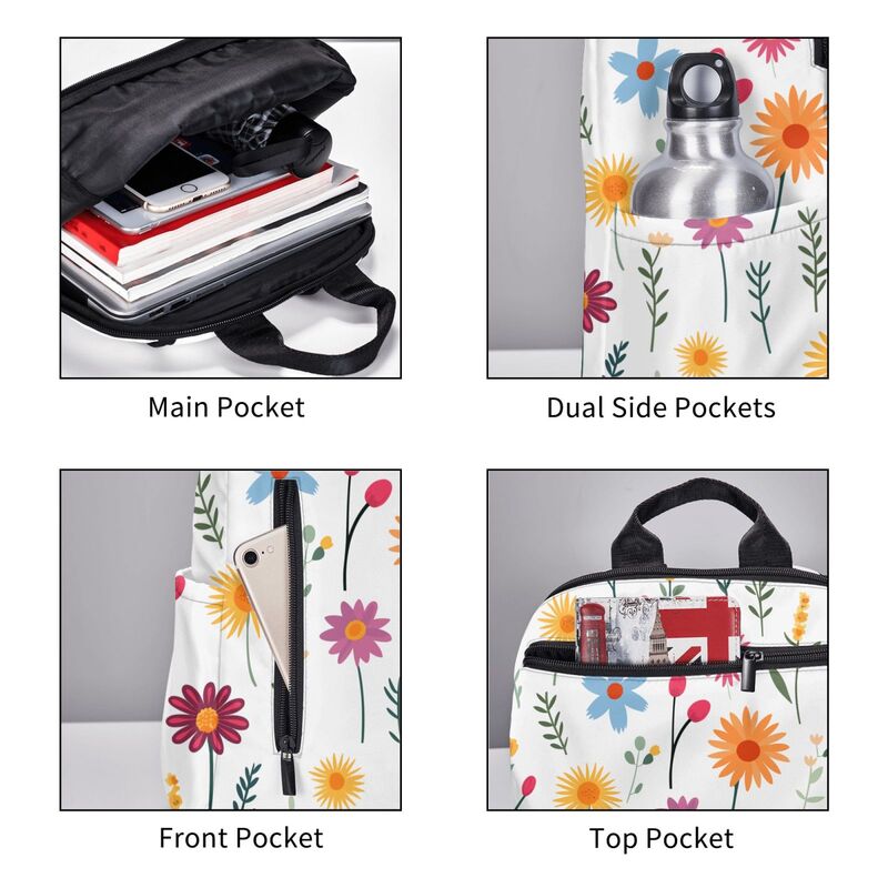 Huglittle Whimsical Floral Lightweight Backpack for Children - Encouraging Exploration and Creativity