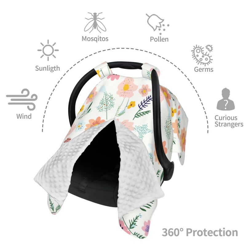 Huglittle Enchanted Garden Floral Car Seat Canopy & Nursing Cover