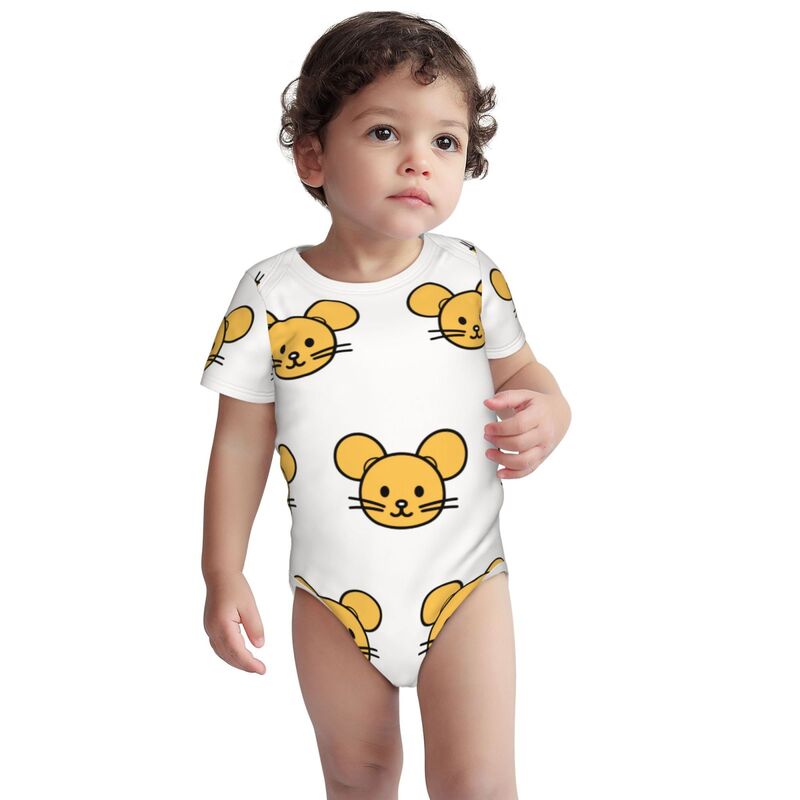 Huglittle Enchanted Mouse Icon Baby Bodysuit - Whimsical Yellow