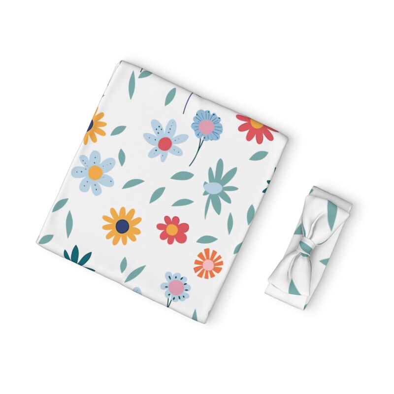 Huglittle Floral Swaddle & Headband Set - Nature-Inspired Design