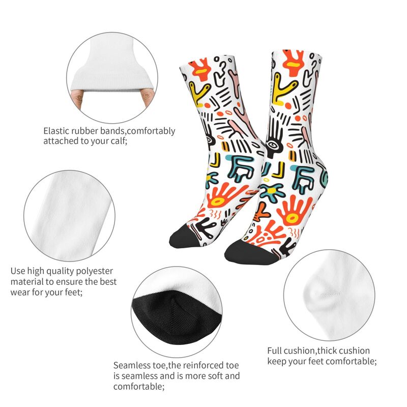 Huglittle Vibrant Creative Fingerprint Footprint Children's Socks