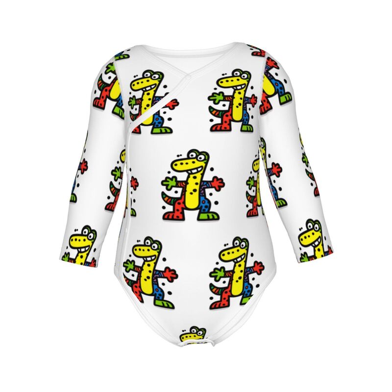 Huglittle Vibrant Crocodile Baby Long-Sleeve Bodysuit