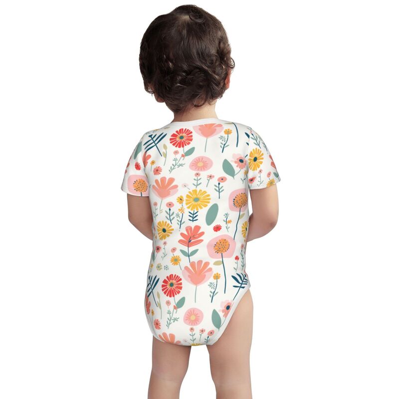 Huglittle Whimsical Garden Baby Bodysuit - Pastel Tones