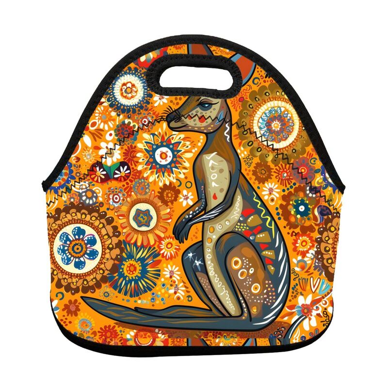 Huglittle Vibrant Kangaroo Portable Bento Box for Creative Kids