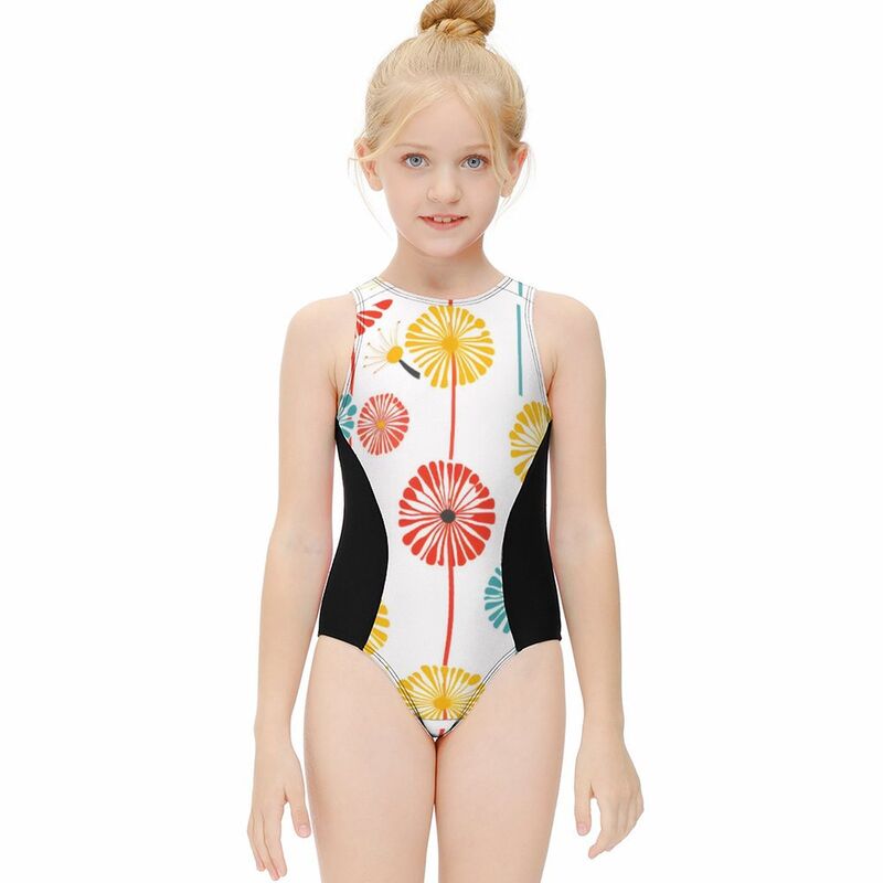 Huglittle Girls' Dandelion Journey One-Piece Swimsuit for Playful Imagination